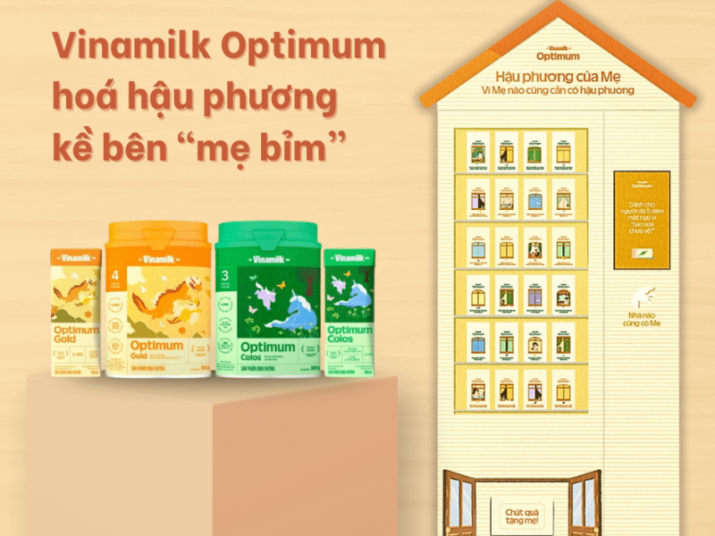 Case study: Vinamilk Optimum trở thành hậu phương từ thể chất tới tinh thần cho “mẹ&nbsp;bỉm”