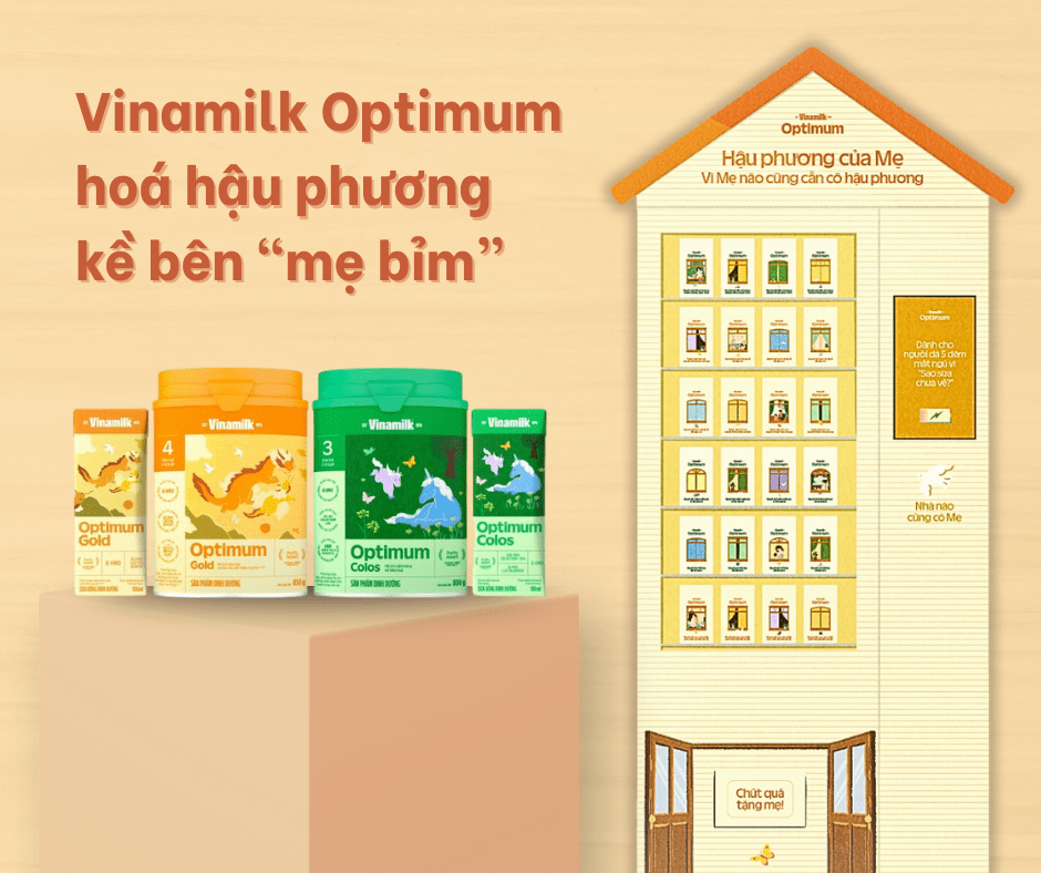 Case study: Vinamilk Optimum trở thành hậu phương từ thể chất tới tinh thần cho “mẹ&nbsp;bỉm”